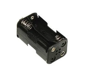 4 x AA Battery Holder with Clip Terminals