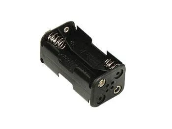 4 x AA Battery Holder with Clip Terminals - Image 1