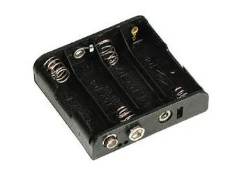 4 x AA Battery Holder with Clip Terminals - Image 1