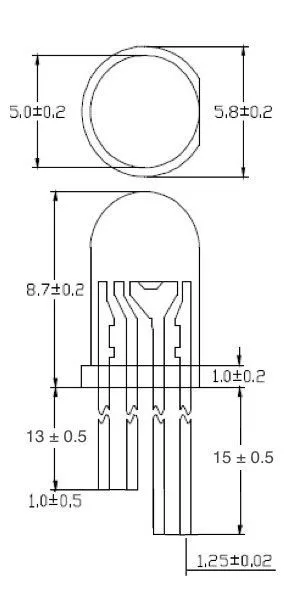 5mm LED with WS2812B chip - NEOPIXEL - Image 5