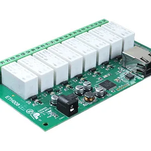 Ethernet board with 8 relays, 16A