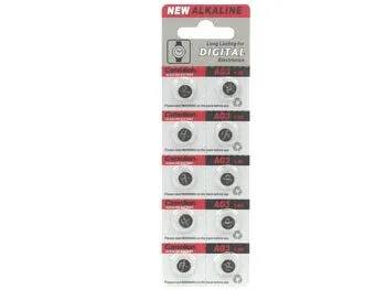 Set of 10 LR41/AG3 Alkaline Batteries - 1.5 V - Image 1
