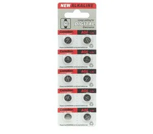 Set of 10 LR921/AG6 Alkaline Batteries - 1.5 V