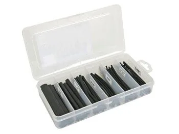 Black Heat-Shrink Tubing Set - 85 Pcs - Image 1