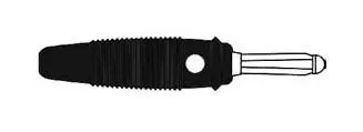 HIRSHMANN 4 mm Banana Plug - Black - Image 1