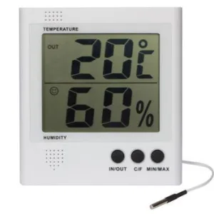 Indoor/outdoor thermometer and hygrometer