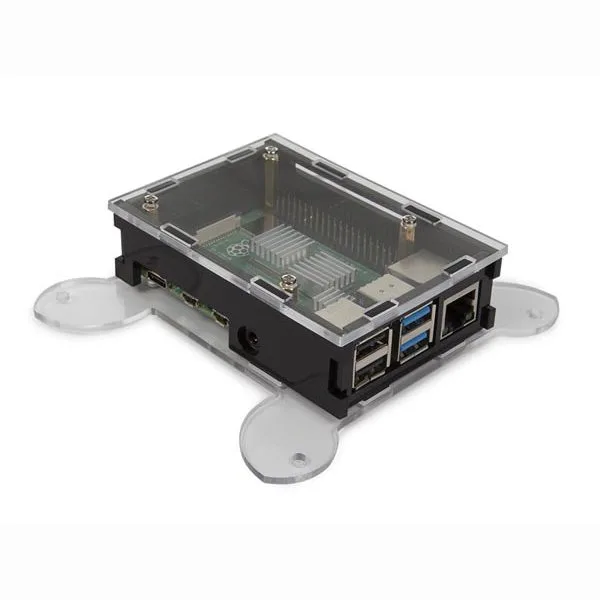 Clear Plastic VESA Case for Raspberry Pi 4 - Image 1