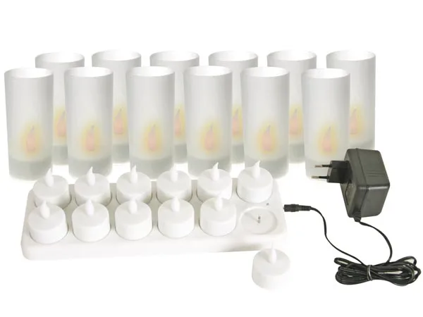 Set of 12 rechargeable LED candles - Image 1
