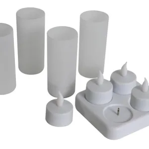 Set of 4 rechargeable LED candles