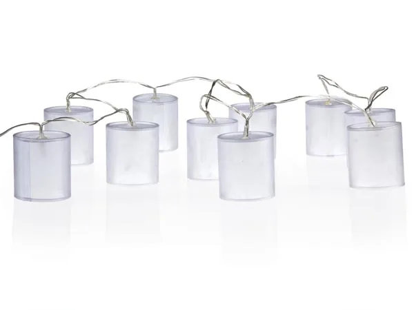 Holographic LED string light with cylindrical bulbs - Image 3