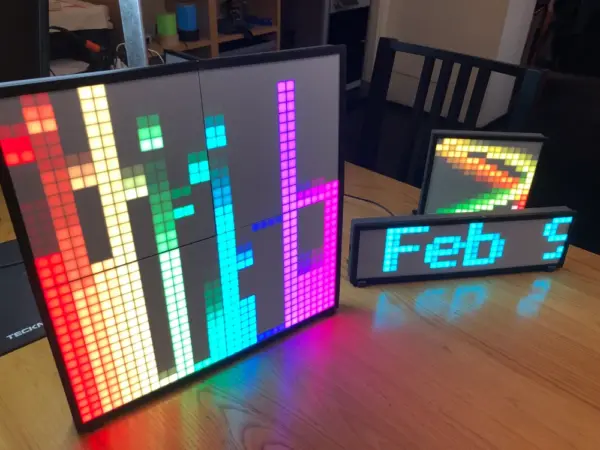 3D-Printed Frame for a 32×32 LED Matrix with Microphone