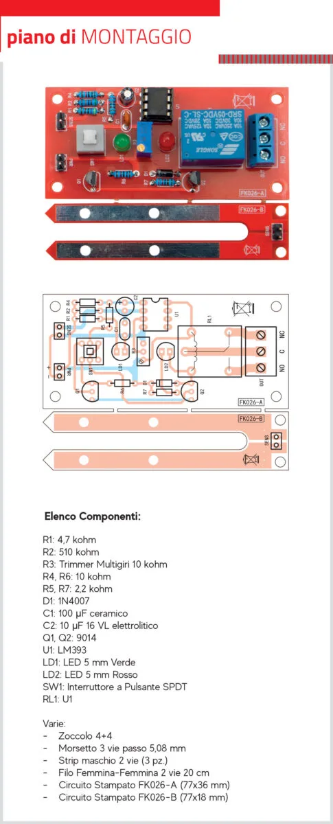 Photograph of the assembled soil moisture sensor board