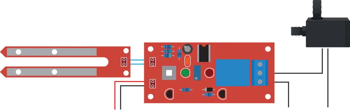 Wiring diagram for controlling a normally at-rest pump that activates when the alarm state occurs