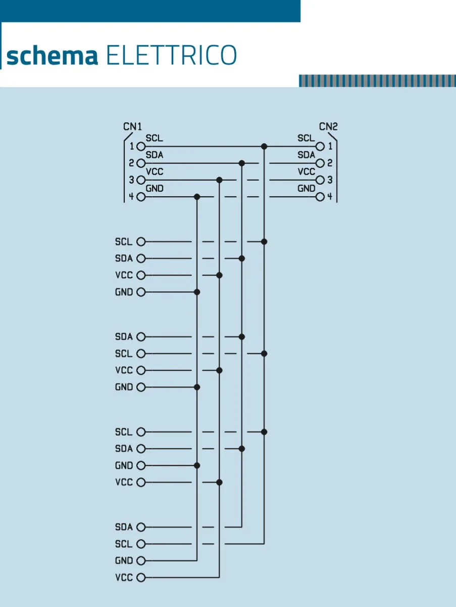 Electrical schematic of the adapter board